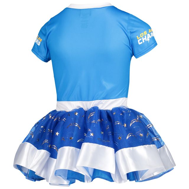 Déguisement Los Angeles Chargers Tutu Tailgate Game Day à col en V bleu poudré pour fille