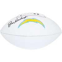 Ballon de football Franklin White Panel autographié par Jim Harbaugh des Los Angeles Chargers