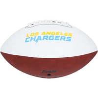 Ballon de football Franklin White Panel autographié par Jim Harbaugh des Los Angeles Chargers