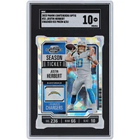 Justin Herbert Los Angeles Chargers 2023 Panini Contenders Optic Cracked Ice Prizm #31 #8/22 SGC Carte authentifiée 10