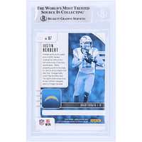 Justin Herbert Los Angeles Chargers Carte de recrue authentifiée 2020 Panini Absolute #167 Beckett Fanatics avec l'inscription « Bolt Up ! »