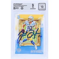 Justin Herbert Los Angeles Chargers Carte de recrue 9/10 authentifiée 2020 Panini Gridiron Kings #GK-3 Beckett Fanatics a été témoin