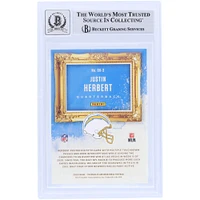 Justin Herbert Los Angeles Chargers Carte de recrue 9/10 authentifiée 2020 Panini Gridiron Kings #GK-3 Beckett Fanatics a été témoin