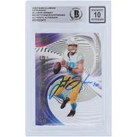 Justin Herbert Los Angeles Chargers Autographié 2020 Panini Illusions #A3 Beckett Fanatics Witnessed Authenticated 10 Rookie Card