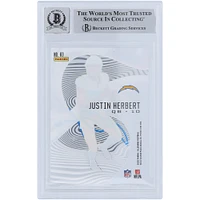 Justin Herbert Los Angeles Chargers Autographié 2020 Panini Illusions #A3 Beckett Fanatics Witnessed Authenticated 10 Rookie Card