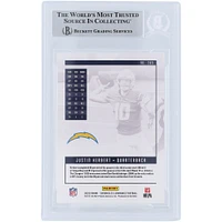 Carte de recrue authentifiée signée Justin Herbert Los Angeles Chargers 2020 Panini Luminance Powder Blue Paint #203 Beckett Fanatics