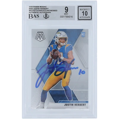 V106832 LosCha Justin Herbert Los Angeles Chargers Autographié 2020 Panini Mosaic #204 Beckett Fanatics Witnessed Authentifié 9/10 Rookie Card 10 Justin Herbert AUT PAA TRADING CARDS 45646 AUTTRC CA01F06891 #41
