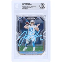 Justin Herbert Los Angeles Chargers dédicacé 2020 Panini Prizm Light Blue Ink #325 Beckett Fanatics a été témoin d'une carte de recrue authentifiée
