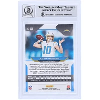 Justin Herbert Los Angeles Chargers Carte Panini Prizm #325 2020 autographiée Beckett Fanatics a été témoin d'une carte Rookie 10 authentifiée
