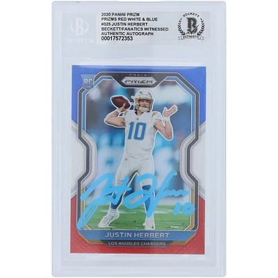 V106832 LosCha Justin Herbert Los Angeles Chargers Autographié 2020 Panini Prizm Rouge, Blanc et Bleu Prizm Encre Bleu Clair #325 Beckett Fanatics Witnessed Authenticated 10 Rookie Card 10 Justin Herbert AUT PAA TRADING CARDS 45666 AUTTRC CA01F06926 #35