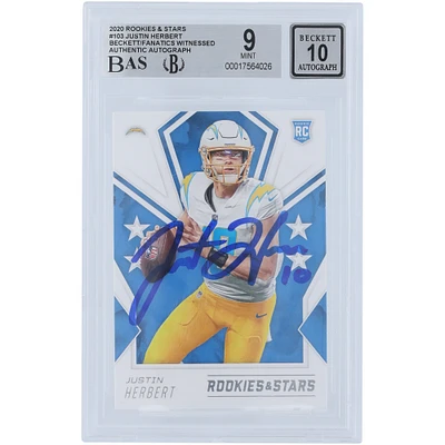 V106832 LosCha Justin Herbert Los Angeles Chargers Autographié 2020 Panini Rookies & Stars #103 Beckett Fanatics Witnessed Authentifié 9/10 Rookie Card 10 Justin Herbert AUT PAA TRADING CARDS 45646 AUTTRC CA01F06889 #39