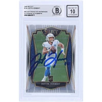 Justin Herbert Los Angeles Chargers dédicacé 2020 Panini Select #144 Beckett Fanatics témoin authentifié 10 Rookie Card