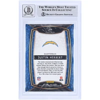 Justin Herbert Los Angeles Chargers dédicacé 2020 Panini Select #244 Beckett Fanatics témoin authentifié 10 Rookie Card