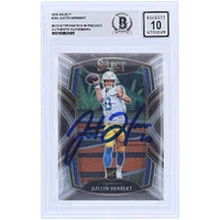 Justin Herbert Los Angeles Chargers dédicacé 2020 Panini Select #244 Beckett Fanatics témoin authentifié 10 Rookie Card