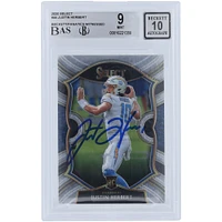 Justin Herbert Los Angeles Chargers Carte de recrue authentifiée 9/10 signée par les fanatiques de Beckett 2020 Panini Select #44