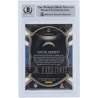 Justin Herbert Los Angeles Chargers Carte de recrue authentifiée 9/10 signée par les fanatiques de Beckett 2020 Panini Select #44