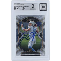 Justin Herbert Los Angeles Chargers Carte de recrue authentifiée 9/10 signée par les fanatiques de Beckett 2020 Panini Select #44