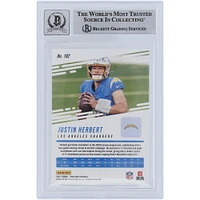 Justin Herbert Los Angeles Chargers Autographed 2021 Panini Prestige Xtra Points Purple #192 #/149 Beckett Fanatics Witnessed Authenticated 9/10 Card 