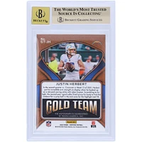 Justin Herbert Los Angeles Chargers Autographed 2022 Panini Certified Gold Etch #GT-JH #/10 BGS Authenticated 9.5/10 Card - 9.5,9,9.5,9.5 Subgrades
