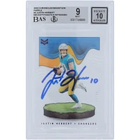 Justin Herbert Los Angeles Chargers Autographed 2022 Panini Chronicles Magnitude Purple #MAG-4 #/49 Beckett Fanatics Witnessed Authenticated 9/10 Card 