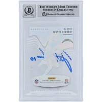 Justin Herbert Los Angeles Chargers Autographed 2022 Panini Chronicles Magnitude Purple #MAG-4 #/49 Beckett Fanatics Witnessed Authenticated 9/10 Card 