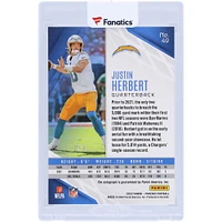 Carte Prizm #49 #1/3 Panini Phoenix Black 2022 autographiée par Justin Herbert des Los Angeles Chargers