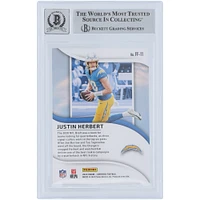 Justin Herbert Los Angeles Chargers Autographed 2023 Panini Certified Franchise Foundations Mirror Blue #FF-11 #/75 Beckett Fanatics Witnessed Authenticated 10 Card 