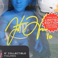 Figurine GameChangers série 3 bleue dédicacée par Justin Herbert des Los Angeles Chargers de 15,2 cm