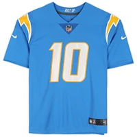 Maillot Nike bleu poudre dédicacé par Justin Herbert des Los Angeles Chargers avec l'inscription « 2020 OROY »