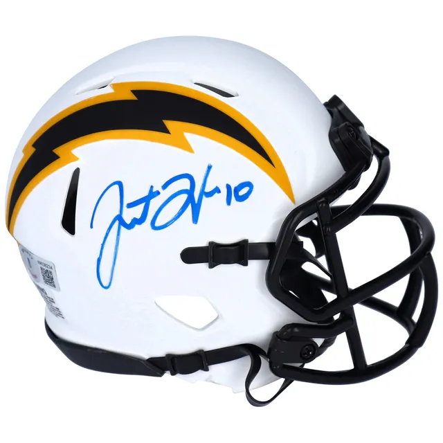 Justin Herbert Autographed White Los Angeles Chargers Helmet –