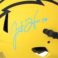 Casque authentique Riddell Rave Speed ​​autographié par Justin Herbert des Los Angeles Chargers