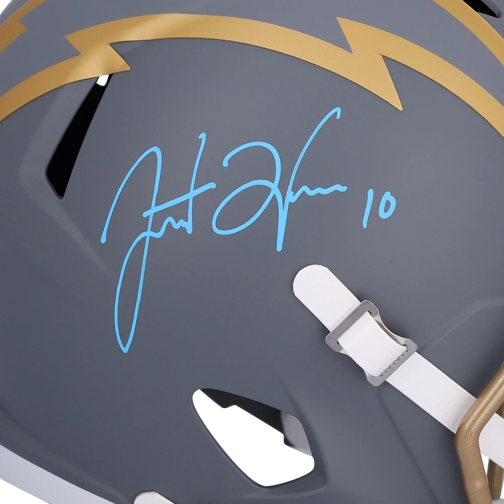 Justin Herbert Los Angeles Chargers Autographed Riddell Slate Speed Replica Helmet