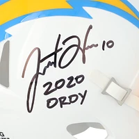 Justin Herbert Los Angeles Chargers Autographed Riddell Speed Mini Helmet with "2020 OROY" Inscription