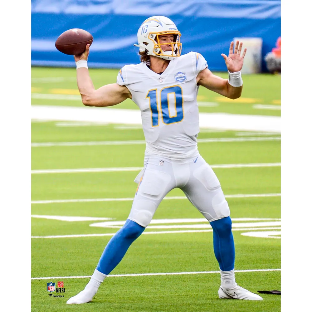 Justin Herbert Los Angeles Chargers Photographie de lancer non signée