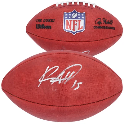 Ballon de football professionnel Wilson Duke en couleur autographié par Keenan Allen des Los Angeles Chargers