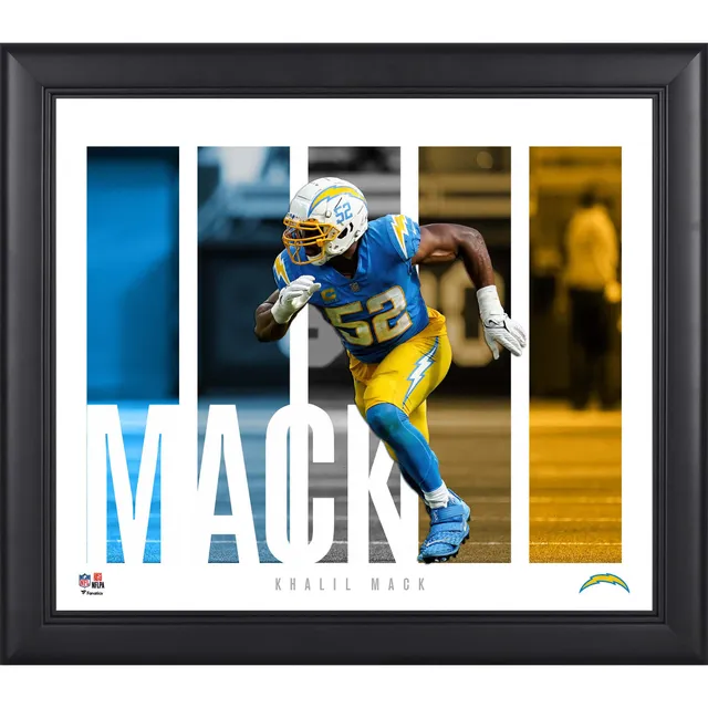 Lids Khalil Mack Los Angeles Chargers Fanatics Authentic Framed 15 x 17  Player Collage with a Piece of Game-Used Ball