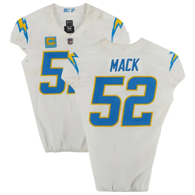 Joshua Kelley White Los Angeles Chargers Game-Used #25 Jersey vs. Cleveland  Browns on October 9