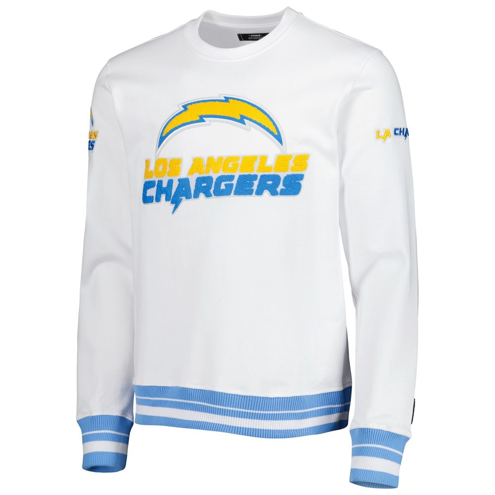 LA Chargers Pro Standard White Mash Up Pullover Sweatshirt