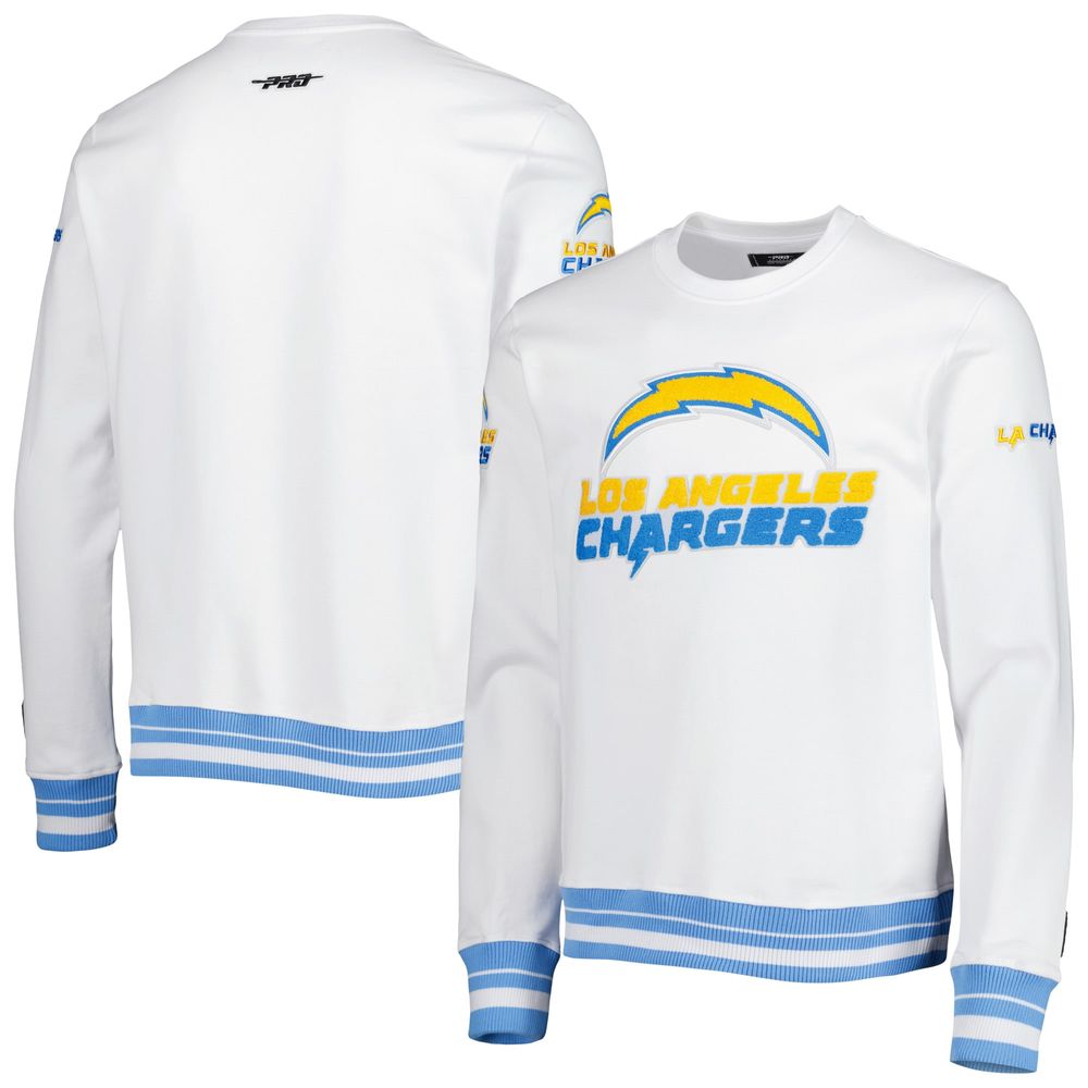 LA Chargers Pro Standard White Mash Up Pullover Sweatshirt