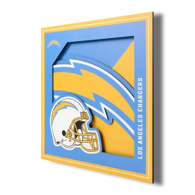 Los Angeles Chargers 12'' x 12'' 3D Logo Wall Art