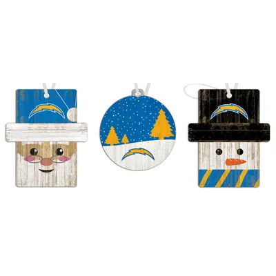 Los Angeles Chargers 3-Pack Ornament Set