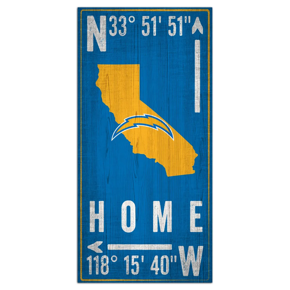 Los Angeles Chargers 12'' Football Sign