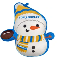 Los Angeles Chargers Holiday Bonhomme de neige en peluche Oreiller