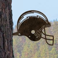 Los Angeles Chargers Metal Garden Art Helmet Spike