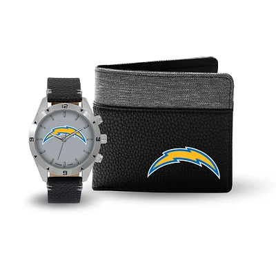 Coffret cadeau montre et portefeuille Los Angeles Chargers