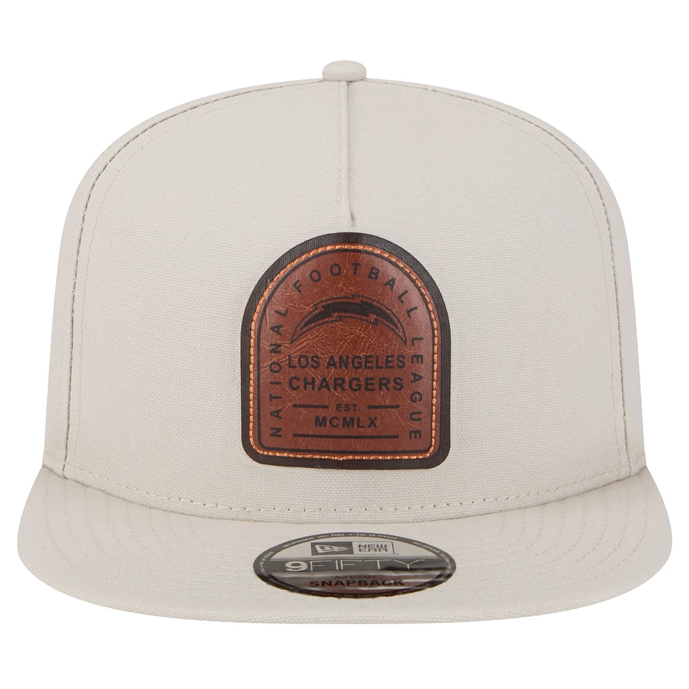 Men's New Era  Stone Los Angeles Chargers Premier 9FIFTY Snapback Hat
