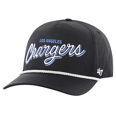 Men's '47 Black Los Angeles Chargers Fairway Hitch brrr Adjustable Hat