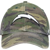 Men's '47 Camo Los Angeles Chargers Woodland Clean Up Adjustable Hat