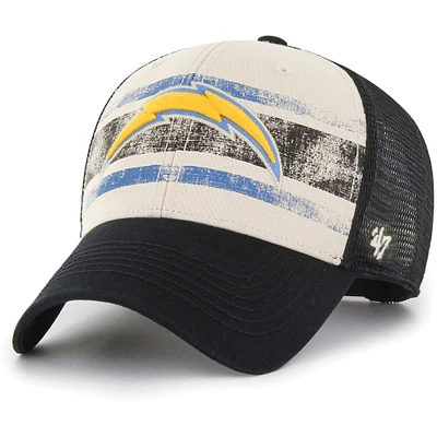 Men's '47 Cream Los Angeles Chargers Breakout MVP Trucker Adjustable Hat