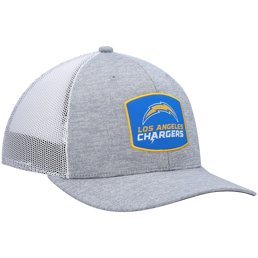 Casquette '47 Los Angeles Chargers Motivator Flex pour homme, gris chiné/blanc